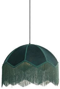 Висящо осветително тяло в петролен цвят с текстилен абажур ø 50 cm Malacia – Light &amp; Living