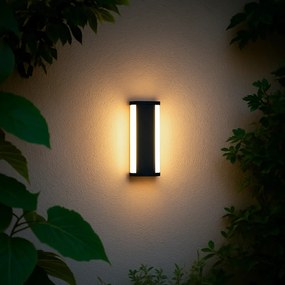 Модерна стенна лампа черна 30 см вкл. LED CCT IP54 - Vanya