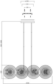 Таванно осветление Maytoni Aster MOD007PL-08G1