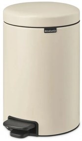 Кош за боклук с педал Brabantia NewIcon 1005531, 12 л, Плавно затваряне, Противоплъзгаща основа, Бежов