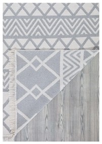 Памучен килим в бяло и сиво , 80 x 150 cm Duo - Oyo home