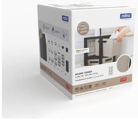 Черна/бежова пластмасова подвижна етажерка 30x77 cm Brisen - Rotho