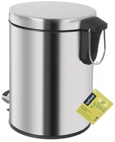 Кошче за боклук с педал от неръждаема стомана в лъскаво сребристо 3 l – Orion
