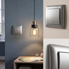 Единичен Ключ с Рамка OSTE JNH006-W GREY