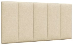 4019154 vidaXL Мека табла за легло Hanko, кремава, 100 см, плат