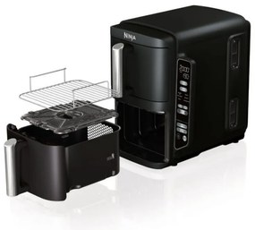 Фритюрник с горещ въздух Ninja SL300EU, 2470W, 7.6 л, 40-240C, 2 кошници, 6 програми, Синхронизирано готвене, Таймер, Автоматично спиране, Черен