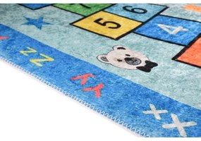 Синьо детско килимче за игра подходящо за пране 160x230 cm Hopscotch Blue – Vitaus