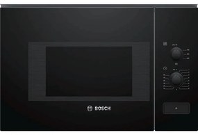 Микровълнова фурна за вграждане Bosch BFL520MB0, 20л, 800 W, 5 степени, Асистент за почистване, Авто. изключване, Черен