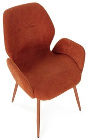 Теракотени тапицирани трапезни столове в комплект 2 бр. Ansu – Marckeric