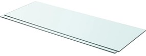 3051576 vidaXL Рафтове, 2 бр, панели прозрачно стъкло, 80x30 см