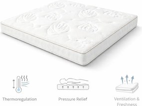 Средно твърд терморегулиращ матрак с пружини 180x200 cm Memory Luna – Bonami Selection