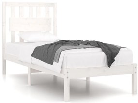 3103919 vidaXL Рамка за легло, бяла, бор масив, 90х200 см