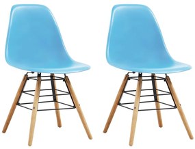 Sonata Трапезни столове, 2 бр, сини, пластмаса