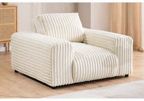 Кремаво кресло от рипсено кадифе Justin – Ropez