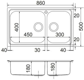 Мивка Apell Venezia 8320-Текстурирана