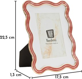 Червено-златиста метална стояща рамка 17,5x22,5 cm Elizabeth – Mauro Ferretti