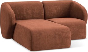 Теракотен шенилов ъглов диван (ляв ъгъл) Lani – Makamii