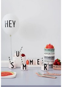 Комплект розови детски прибори за хранене от 4 части - Design Letters