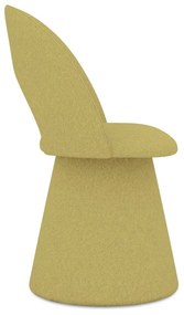 Жълт тапициран трапезен стол Kalo – Makamii