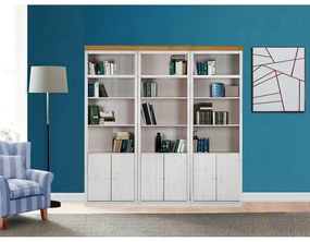 Бяла библиотека от масивен бор 222x223 cm Anita – Støraa