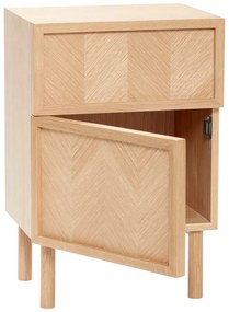 Нощно шкафче от масивен дъб в естествен цвят Herringbone – Hübsch