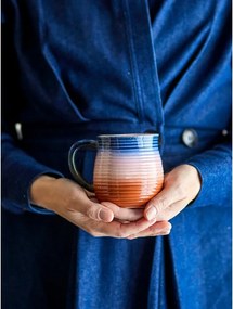 Сини/оранжеви керамични чаши в комплект 4 бр. 200 ml Tatum – Bloomingville