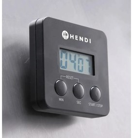Черен цифров хронометър за готвене с магнит - Hendi