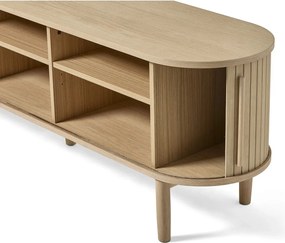 Маса за телевизор от декор от дъб в естествен цвят 180x56x40 cm Meta – Unique Furniture