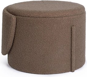 Кафяво-сива табуретка от прежда с примки от букле Anthea – Yes Everyday