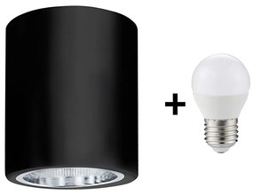 LED таванно осветително тяло JUPITER 1xE27/6W/230V 120x98 мм черно