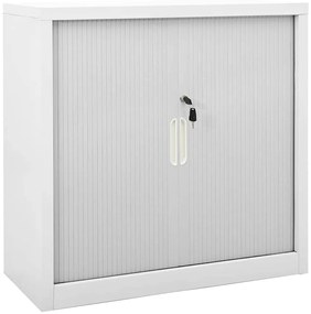 336430 vidaXL Шкаф с плъзгаща врата, сив, 90x40x90 см, стомана