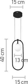 Светлина за окачване InLight 6060-BL