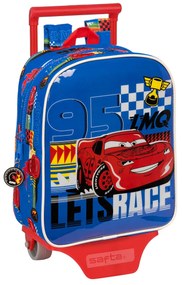 Училищна чанта с колелца Cars Race ready Син 22 x 27 x 10 cm