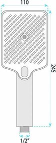 Душ слушалка Rea JS-031 BRUSH COPPER