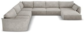 Светлосив ъглов диван (ляв ъгъл) Vanda - Mazzini Sofas