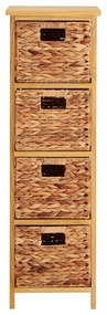 Висок скрин от масивна дървесина Pavlovnia в естествен цвят 32x100 cm - Premier Housewares