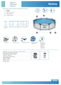 Сглобяем басейн Steel Pro Frame 3.05 метра - Bestway