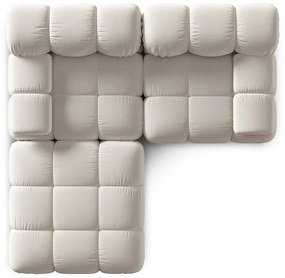 Бежов кадифен модулен ъглов диван (променлив) Bellis – Micadoni