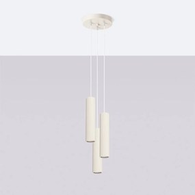 Кремаво висящо осветително тяло ø 19,5 cm Gleam – Sollux