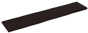 364040 vidaXL Плот за маса тъмнокафяв 180x40x(2-4) см обработен масивен дъб