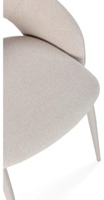 Бежови тапицирани трапезни столове в комплект 2 бр. Lia – Marckeric