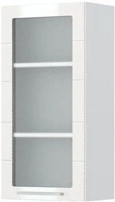 Висящ шкаф Hudson V9-45-1KS with Витрина-White - Gray