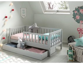 Сиво детско легло Junior, 70 x 140 cm Peuter - Vipack