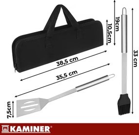 Малък комплект инструменти за грил от неръждаема стомана - 3 бр.