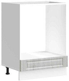 854003 vidaXL Шкаф за фурна, Porto, сив сонома, инженерно дърво