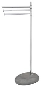 WENKO 19493100 - Стойка за кърпи PEBBLE STONE 38x84 cm лъскав хром/сива