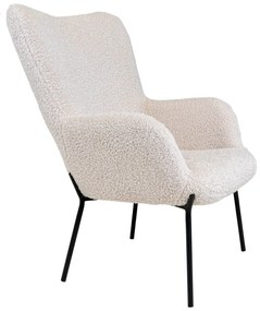 Бял фотьойл от изкуствена кожа Glasgow - House Nordic