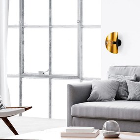 Черна и златисто стенна лампа Sivani – Opviq lights