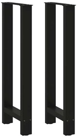 4013340 vidaXL Крака за бар маса, черни, 2 бр., 50 x (100-101) см, стомана
