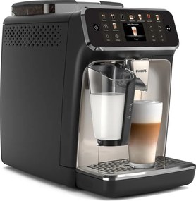 Кафеавтомат Philips EP5547/90 LatteGo, 1500W, 15 bar, 1.8 л, 20 напитки, Керамична мелачка с 12 нива, TFT, AquaClean, SilentBrew, AromaExtract, ExtraShot, Черен/Бежов
